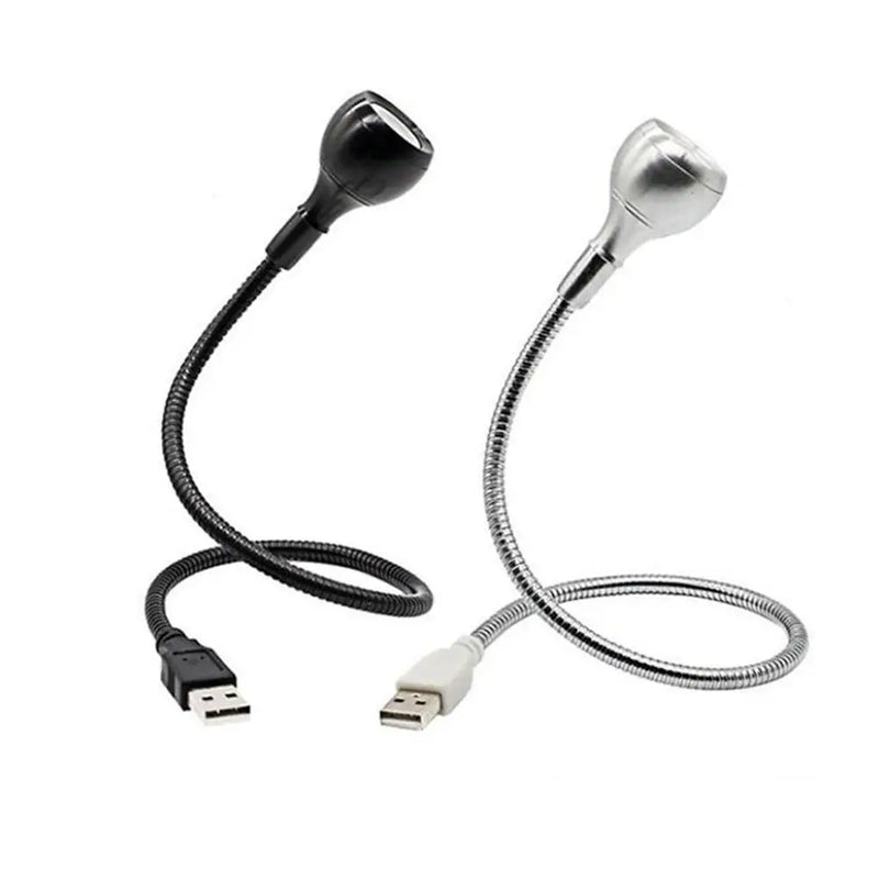 Afralia™ LED Book Light Black Silver Clip-On Desk Lamp Flexible Reading Lamp