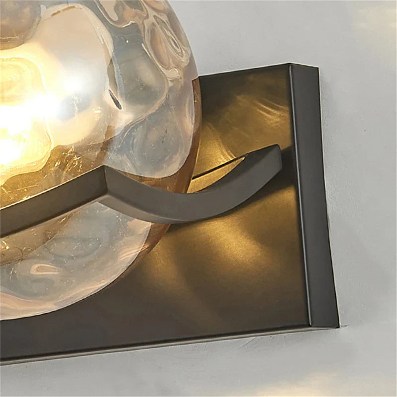 Afralia™ Glass LED Wall Lamp for Bedroom Decor and Indoor Lighting