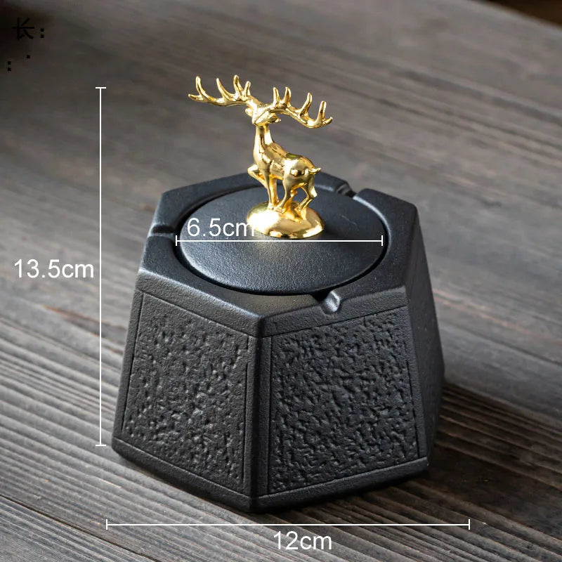 Afralia™ Glazed Porcelain Ashtray: Stylish Desk Decoration & Gift for Boyfriend