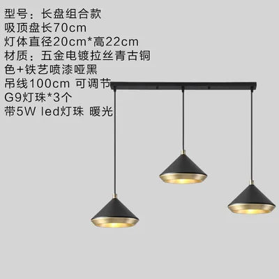 Afralia™ Shear Metal Pendant Light: LED Nordic Farmhouse Lighting for Home Decor