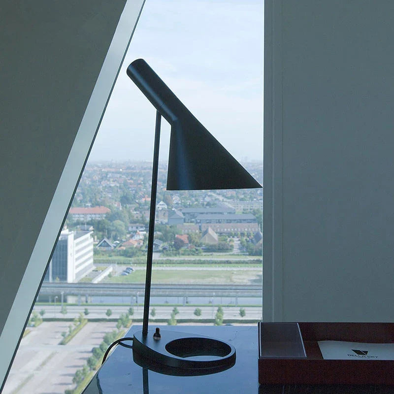 Modern Black Table Lamp by Afralia™: Minimalist Living Room & Hotel Lighting