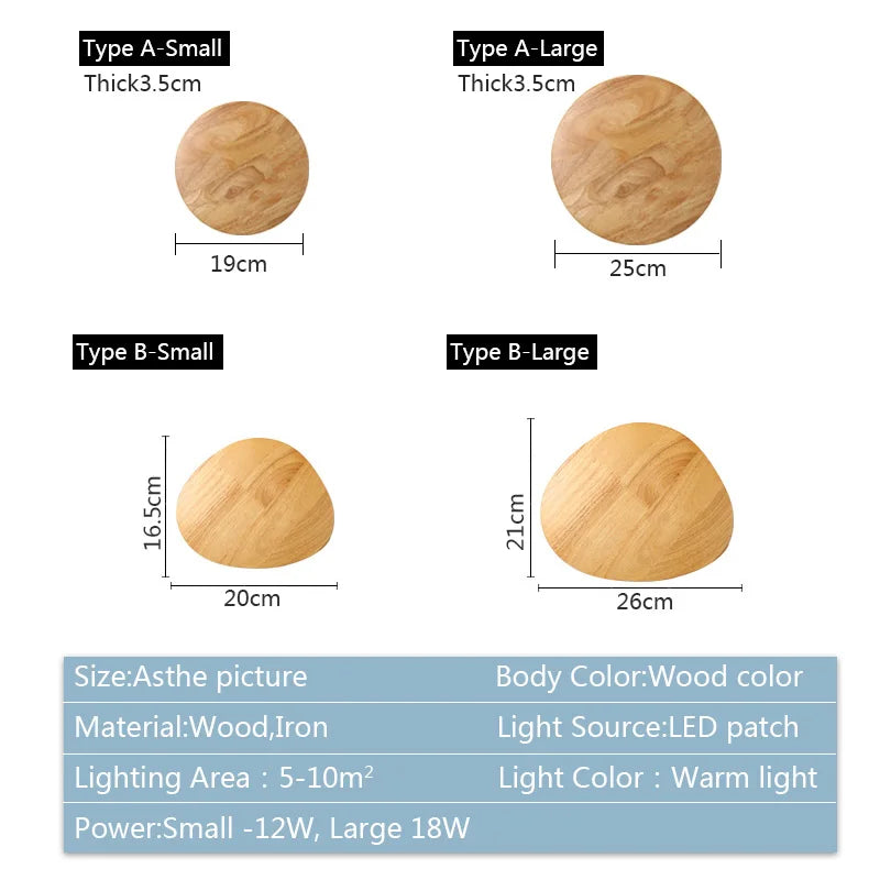 Afralia™ LED Wooden Wall Lamp: Modern Nordic Indoor Lighting for Bedroom Bedside