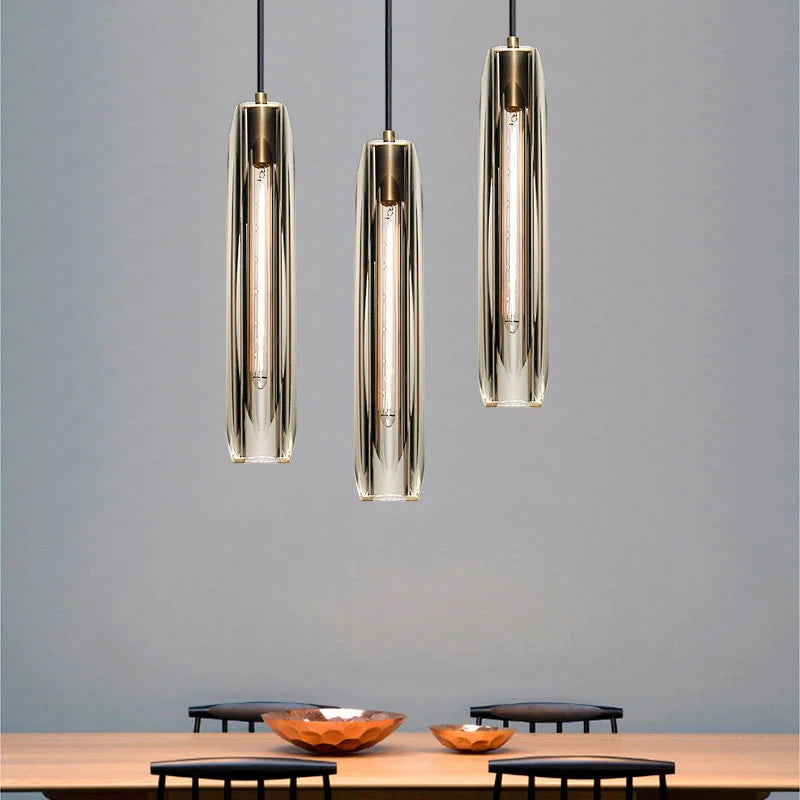 Afralia™ Crystal Pendant Light: Luxe Copper Single Head Lamp for Bedroom, Living Room, Dining.