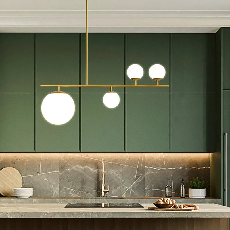 Afralia™ Black Golden Glass Chandelier for Home Décor and Lighting