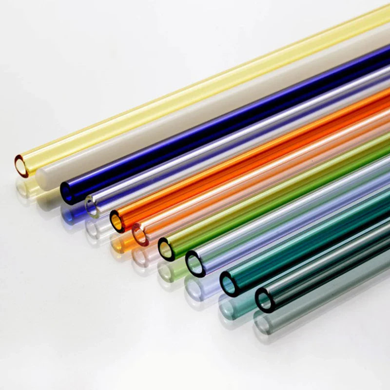 Afralia™ Glass Drinking Straw: Eco-Friendly & Colourful Bar Accessory