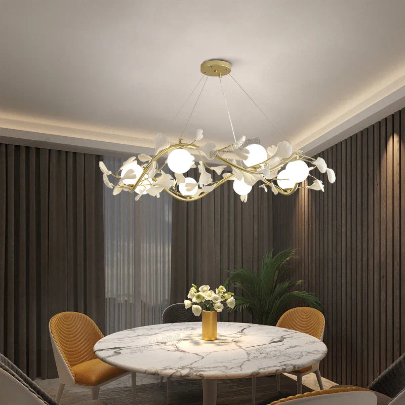 Afralia™ Nordic Petal Chandelier Modern Luxury Living Room Bedroom Lamp