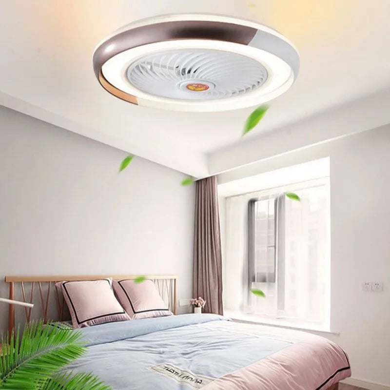 Afralia™ Smart Ceiling Fan Light Remote Control 50cm Modern Bedroom Decor