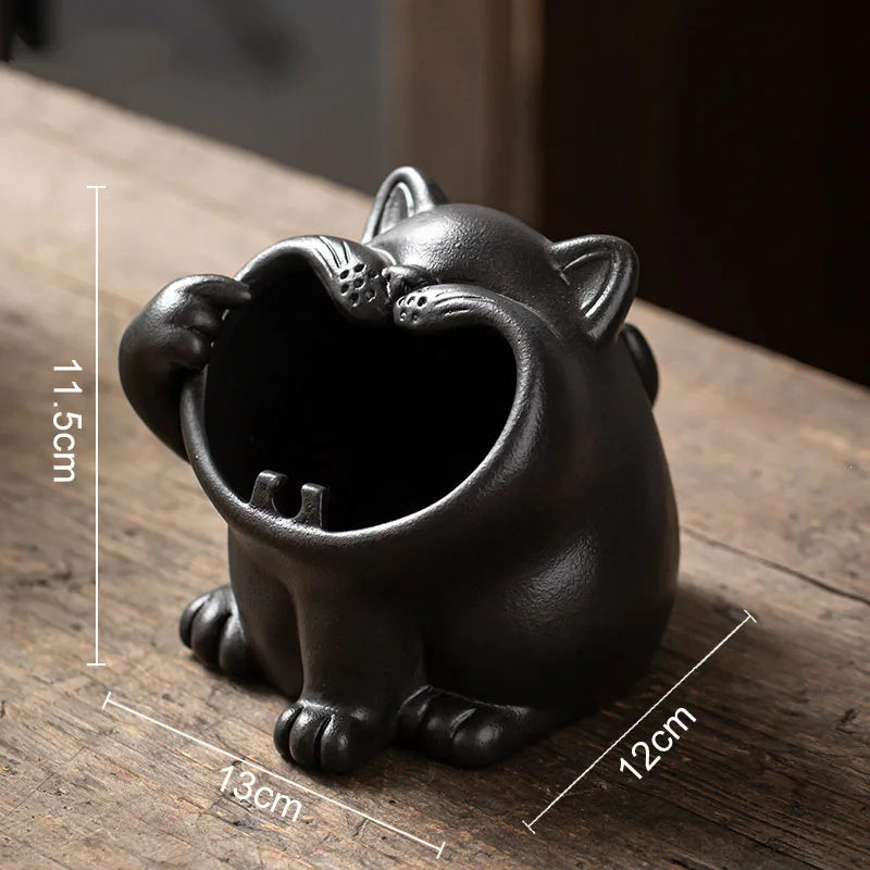 French Bulldog Ceramic Ashtray - Afralia™ Brand Office Desk Décor & Gift for Boyfriend