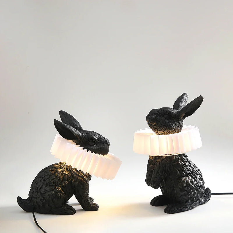 Nordic Rabbit Scarf Table Lamp by Afralia™: Modern LED Living Room Bedroom Decor