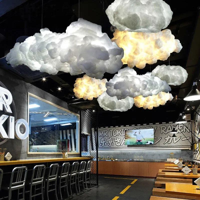 Afralia™ LED Cloud Chandelier: Modern E27 Floating Cloud Lamp for Nursery, Bedroom, Children Room