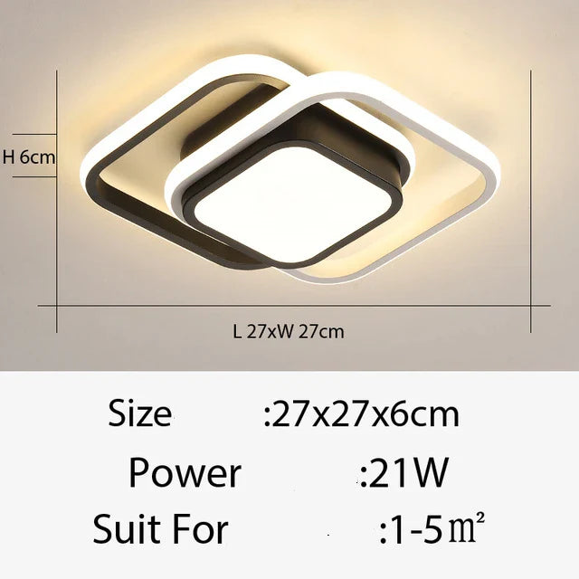 Afralia™ Round Square LED Ceiling Light - Small Indoor Night Light