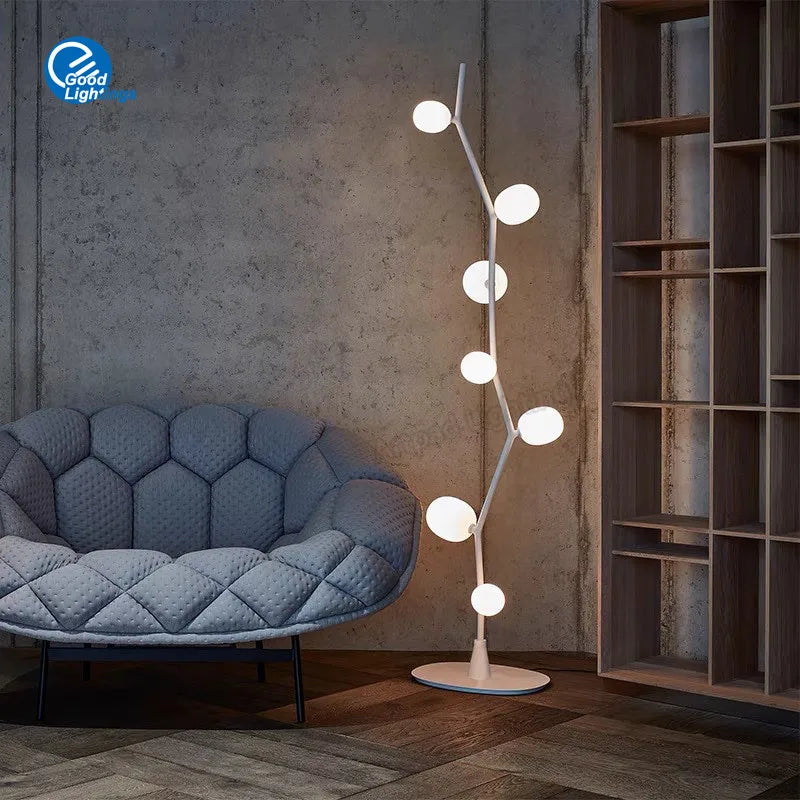 Afralia™ Nordic Modern Floor Lamp with G9 LED Bulb for Living Room and Bedroom