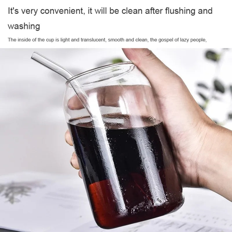 Afralia™ Can Shape Beer Glass Cup  574ml - Borosilicate Glass Drinkware