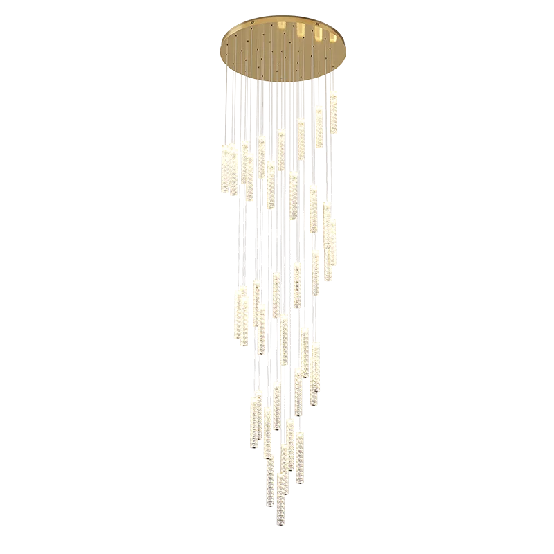 Afralia™ Modern Minimalist Spiral Stair Chandelier for Duplex Villas and Lofts