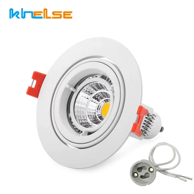 Afralia™ Round LED Adjustable Ceiling Downlight with MR16 GU10 Socket Fixture