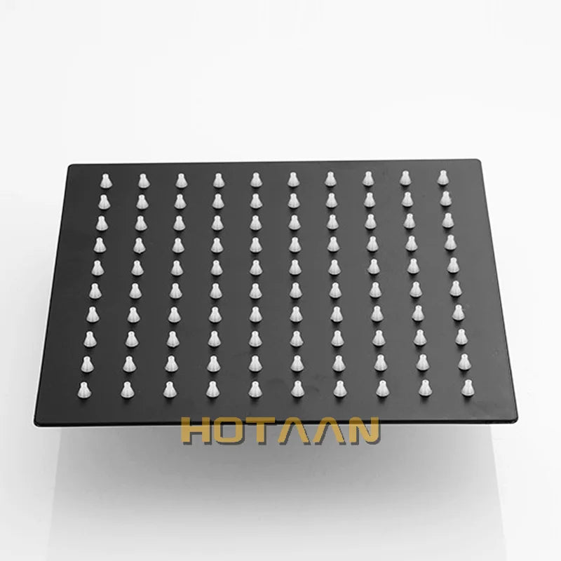 Afralia™ Black Rain Shower Head with Arm, 40cm Arm - Chuveiro Ducha Bath Accessorie