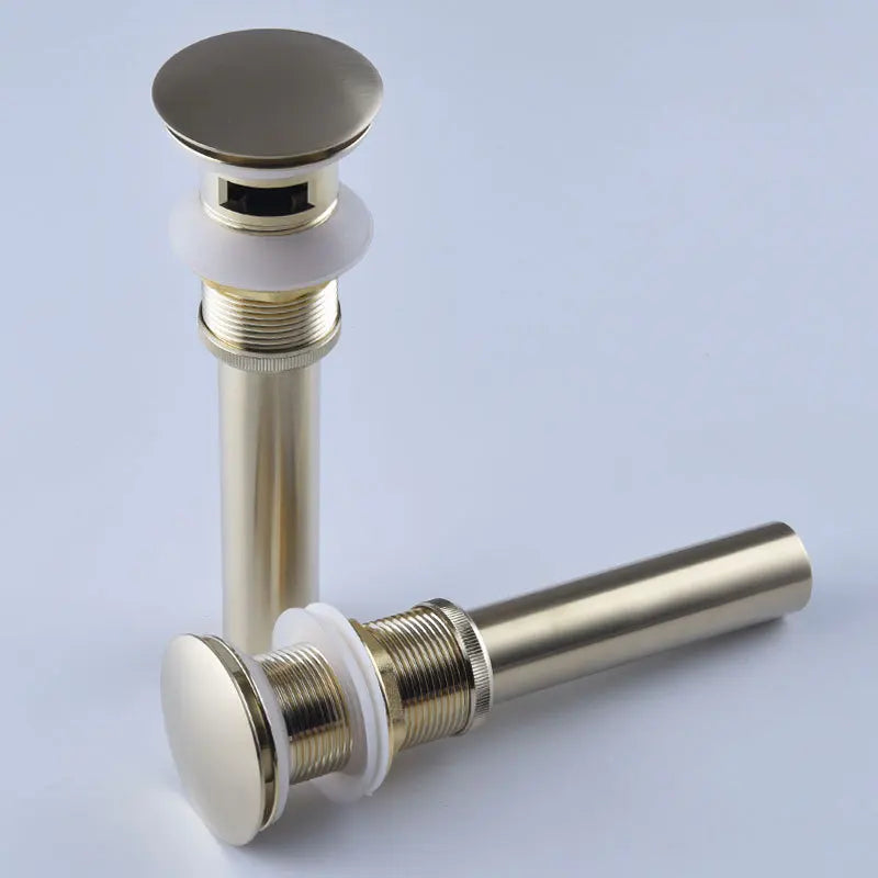 Afralia™ Antique Brass Pop Up Drain Kit with P-Trap Pipe for Bathroom Sink.