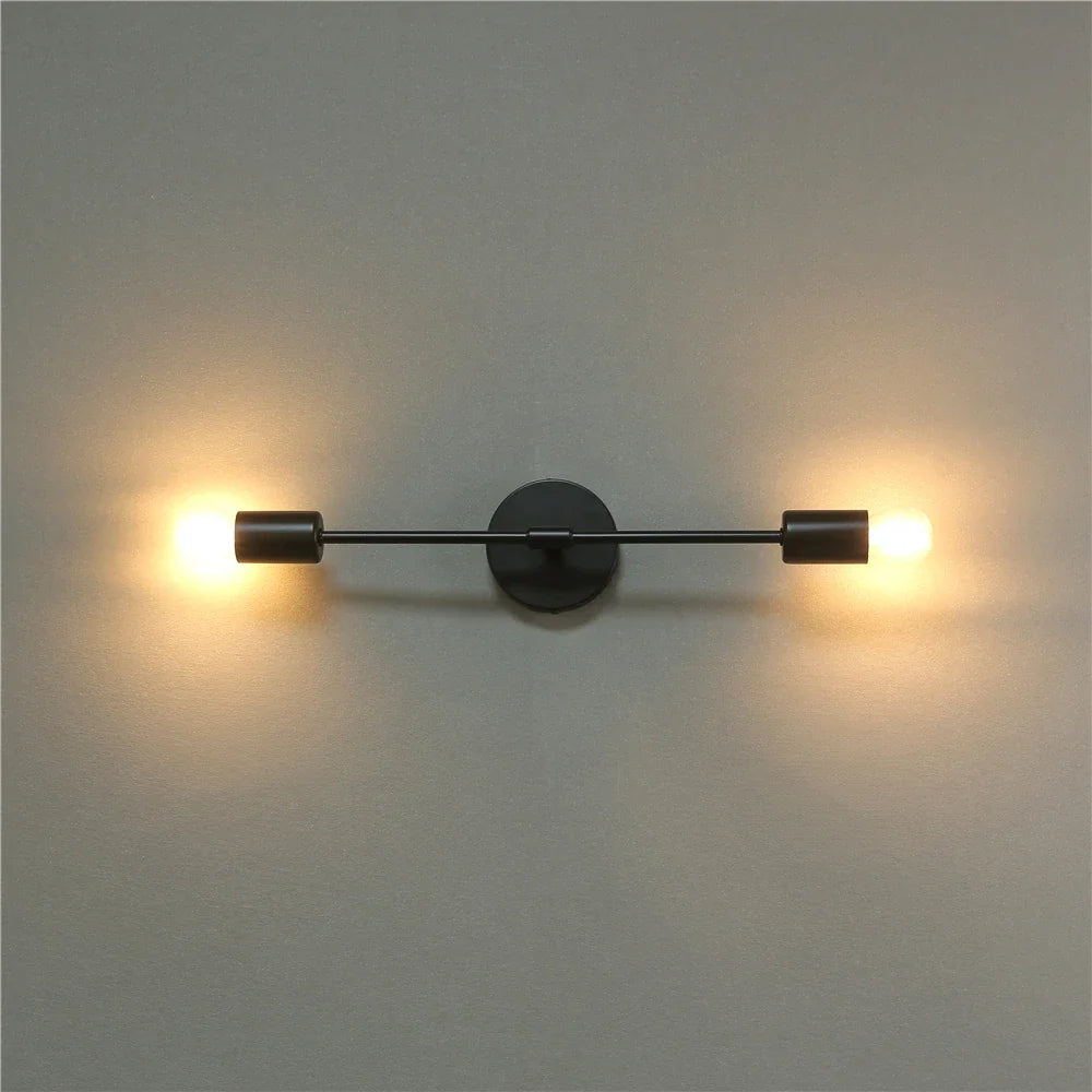 Afralia™ Modern Iron Double Head Wall Lamps LED Lights for Home Decor Lighting