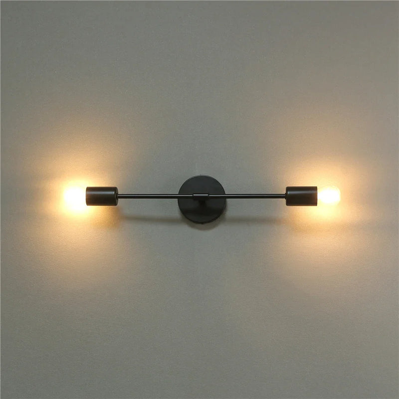 Afralia™ Modern Iron Double Head Wall Lamps LED Lights for Home Decor Lighting