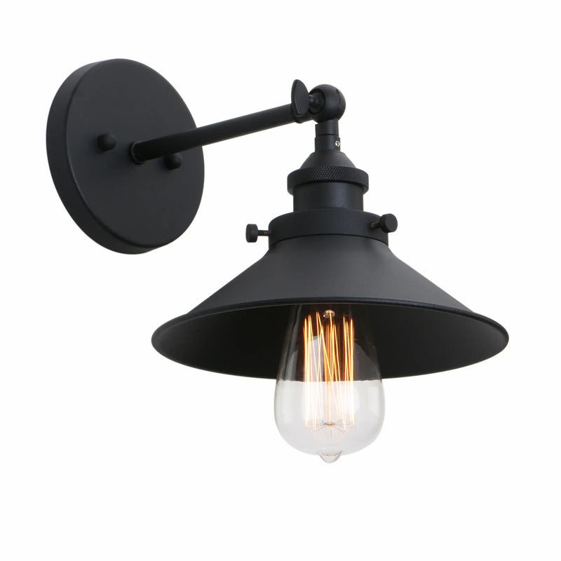 Afralia™ Vintage Industrial Metal Wall Sconce 180 Degree Adjustable Wall Lamp