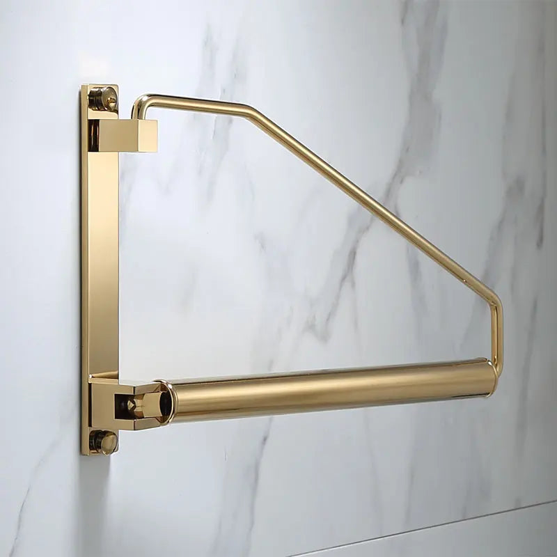 Afralia™ Brass Gold Wall Clothing Hanger Holder Organizer Rack for Folding Drying