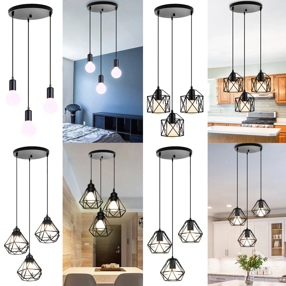 Afralia™ Cage Pendant Light: Modern Nordic Vintage Retro Loft Industrial Metal Hanging Fixture