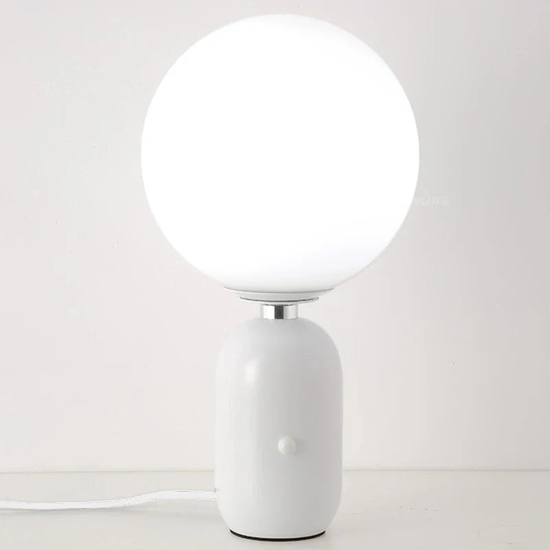 Nordic Glass LED Table Lamp by Afralia™ - Modern Living Room Decor and Study Lighting