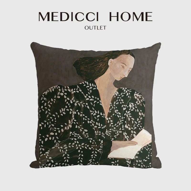 Afralia™ Wabi Sabi Art Cushion Covers 45x45cm - Modern Japanese Style