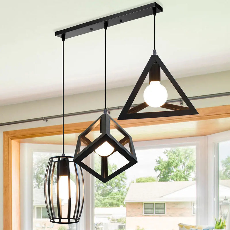 Afralia™ Vintage Industrial Pendant Light LED Ceiling Chandelier for Home Kitchen