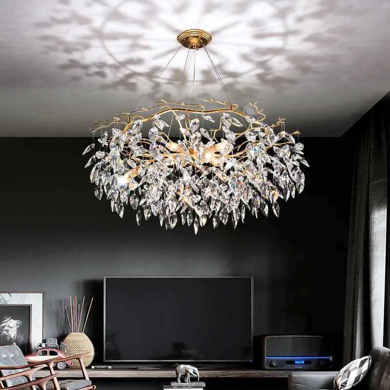 Afralia™ Modern Crystal Chandelier: Luxury Home Décor Lighting for Living Room & Lobby