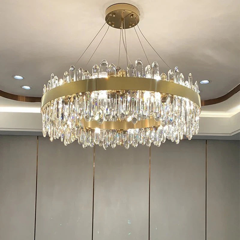 Afralia™ Crystal Chandelier Pendant Light for Luxury Living Room, Bedroom, Dining, Kitchen & Home Décor