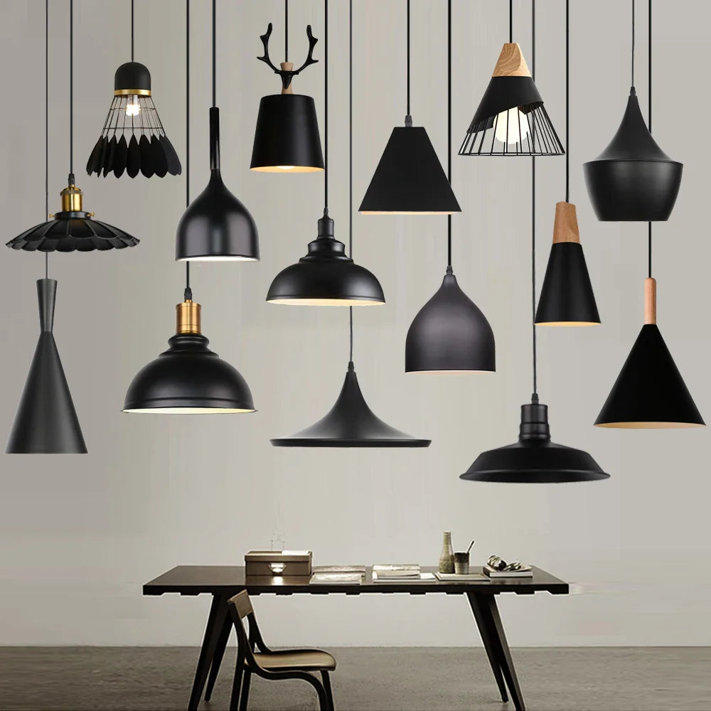 Afralia™ Industrial Aluminium Pendant Lights Chandelier for Home Living Room Kitchen Bedroom