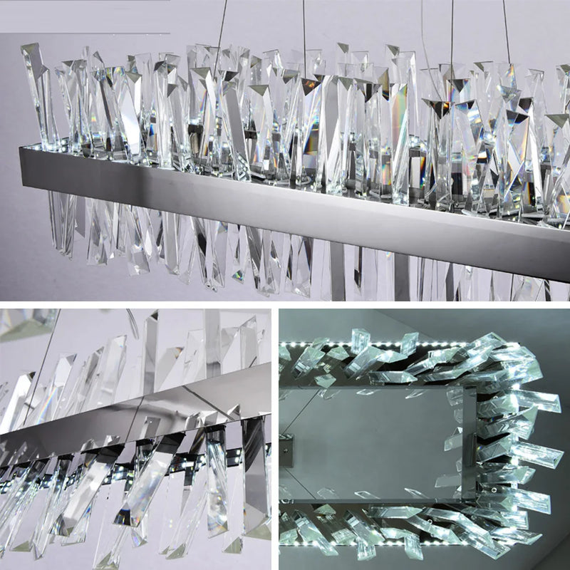 Afralia™ Modern LED Crystal Chandelier for Dining and Living Room Décor