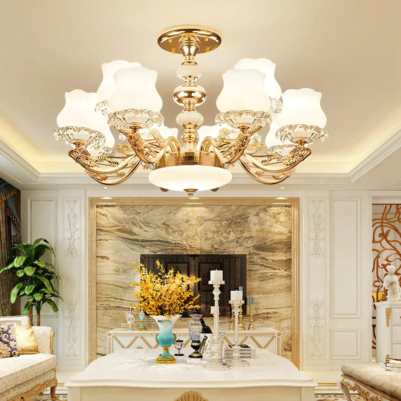 Afralia™ Luxury Duplex Building Chandelier Elegant Villa Pendant Light Modern Living Room Bedroom Lighting