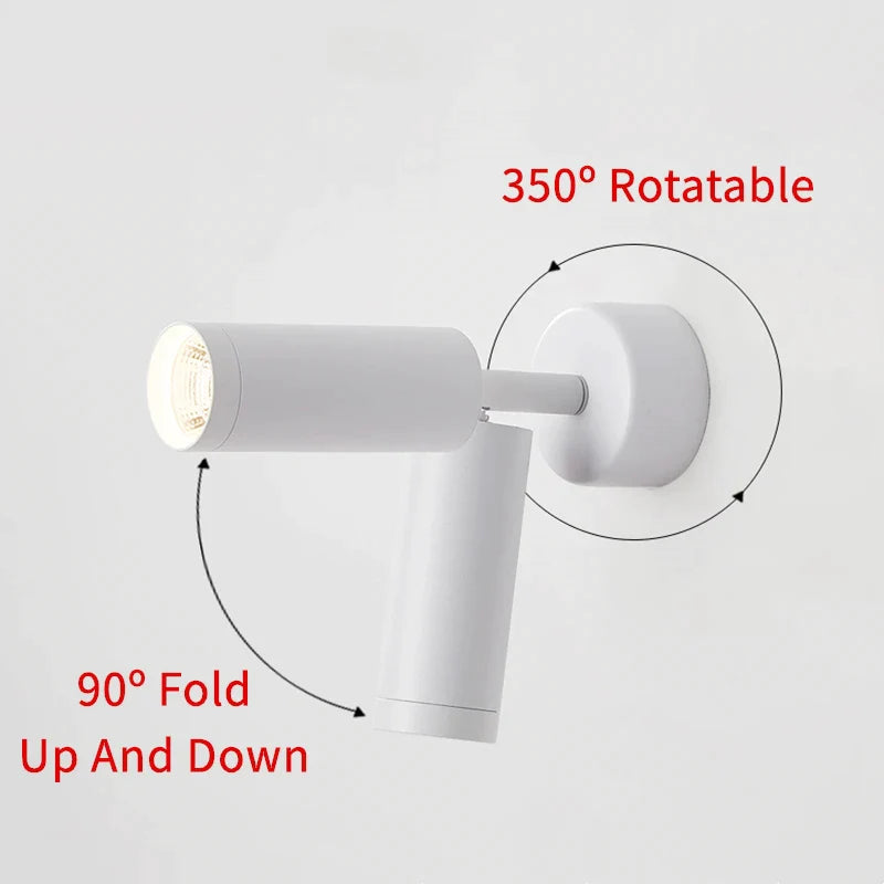 Afralia™ Minimalist LED Wall Lamps: Rotatable & Foldable, Bedroom Living Room Sconce Lighting