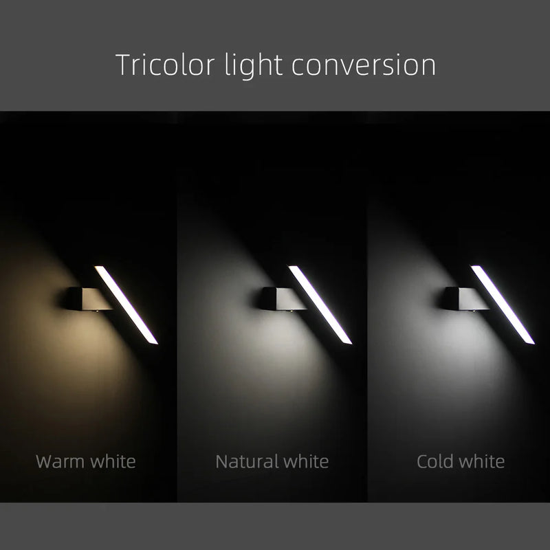 Afralia™ Nordic LED Wall Lamp 7W Touch Switch 3-CCT Wall Sconce Rotation Modern Style