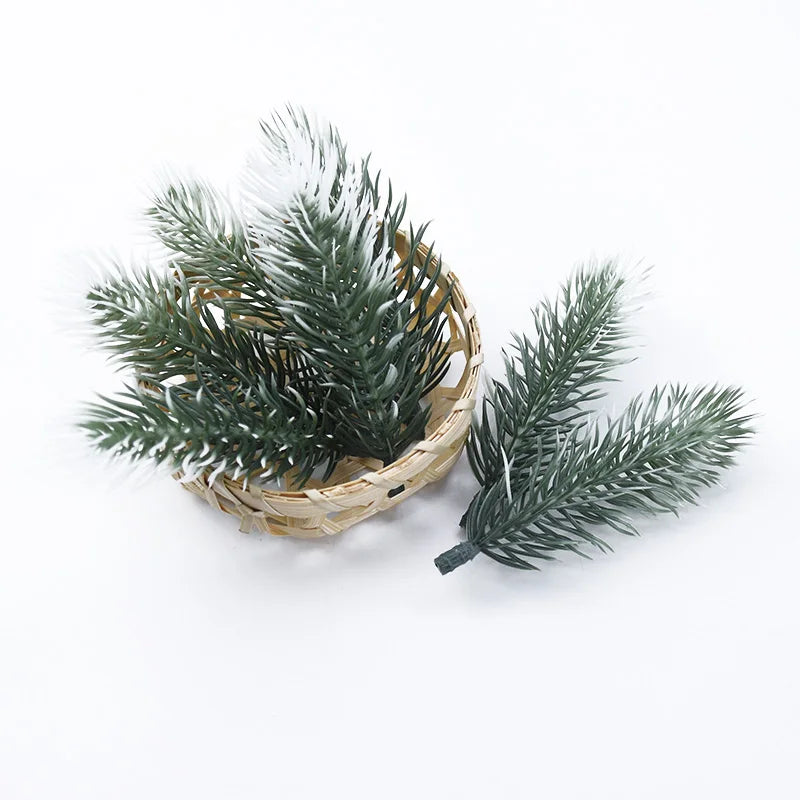 Afralia™ Christmas Wreath Material: Artificial Pine Needle Snowflake for Home Decor & Weddings