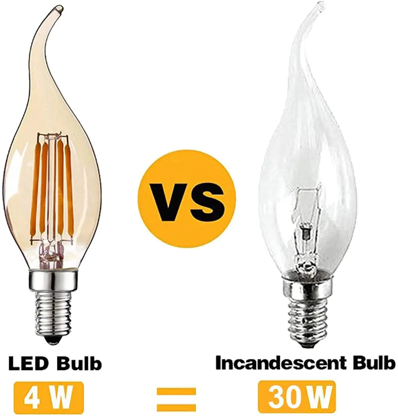 Afralia™ Dimmable LED Filament Bulb 4W E14 220V 2200K Candle Light