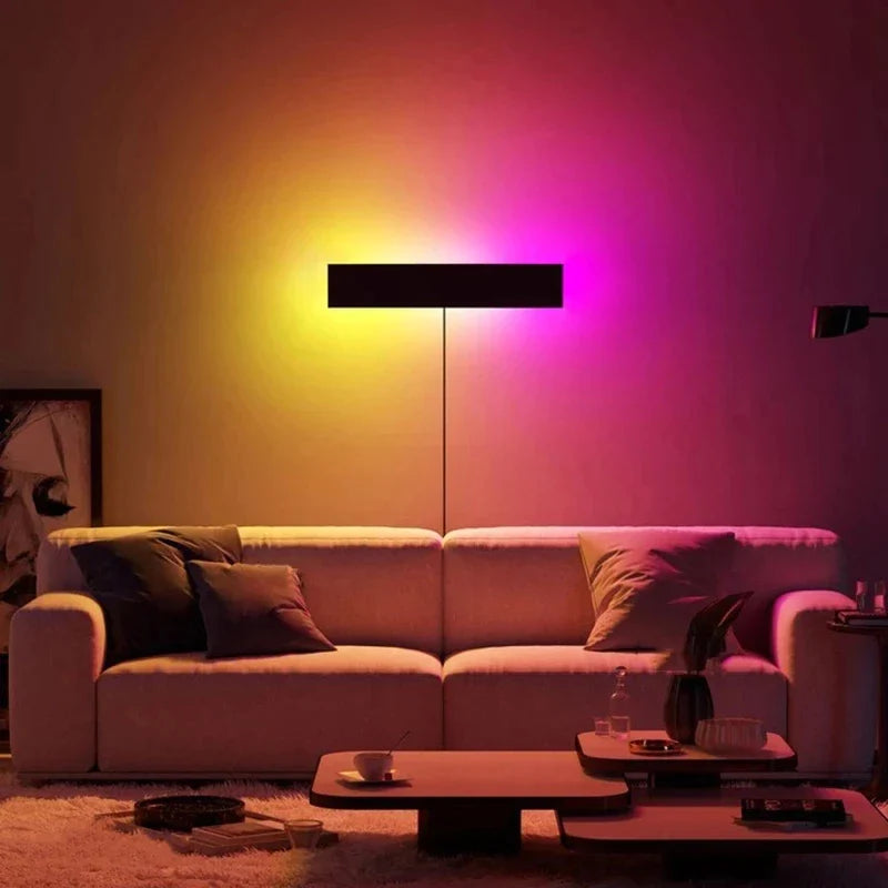 Afralia™ RGB LED Wall Lamp: Modern Colorful Remote Control Dimmable Light