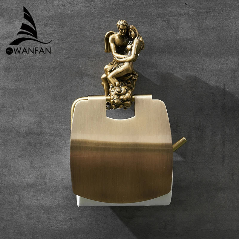 Afralia™ Bronze Toilet Paper Holder Classic Design Rustproof MB-0819B