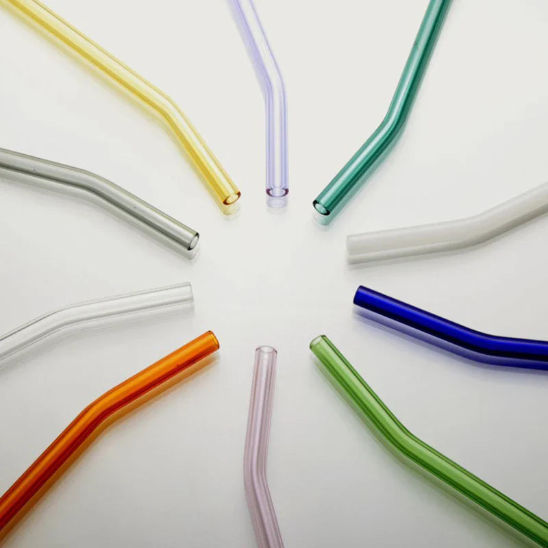Afralia™ Glass Drinking Straw: Eco-Friendly & Colourful Bar Accessory