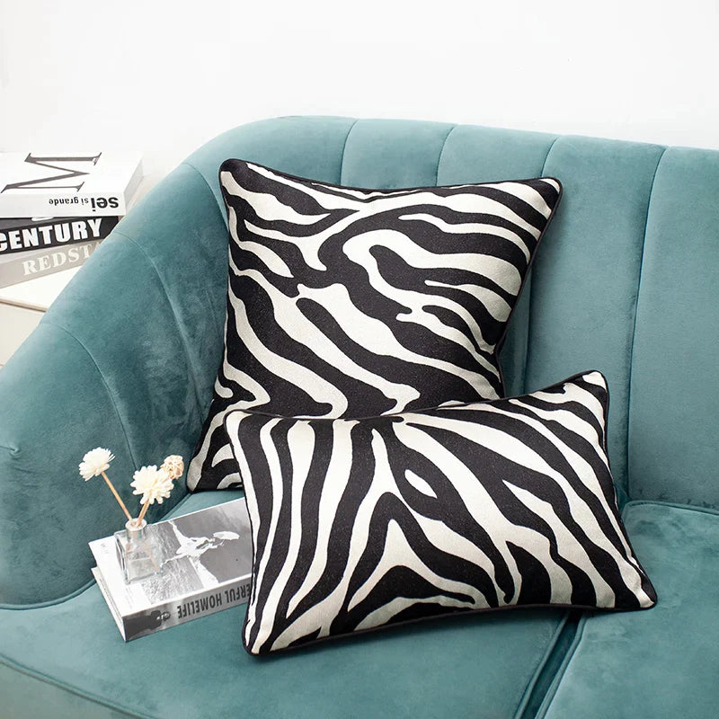 Afralia™ Zebra Striped Cushion Cover: Modern African Style for Home Decor