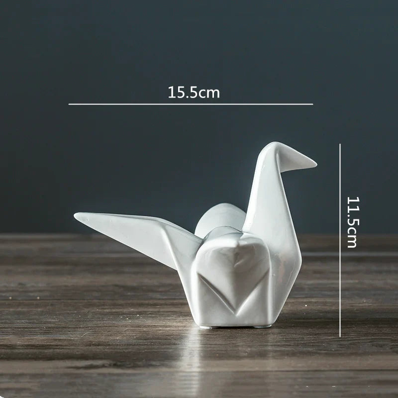 Afralia™ Origami Thousand Paper Cranes Ceramics for Modern Home Decor & Children's Room