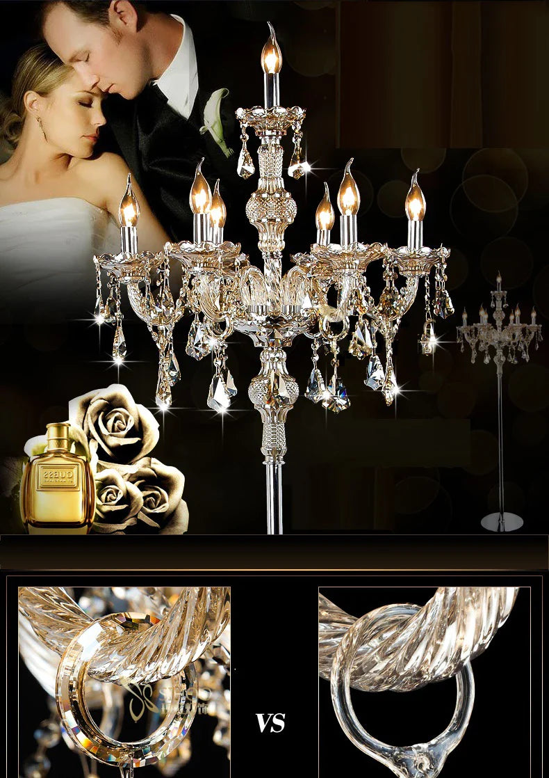 Afralia™ Crystal Floor Lamp - Modern French Design for Living Room and Bedroom