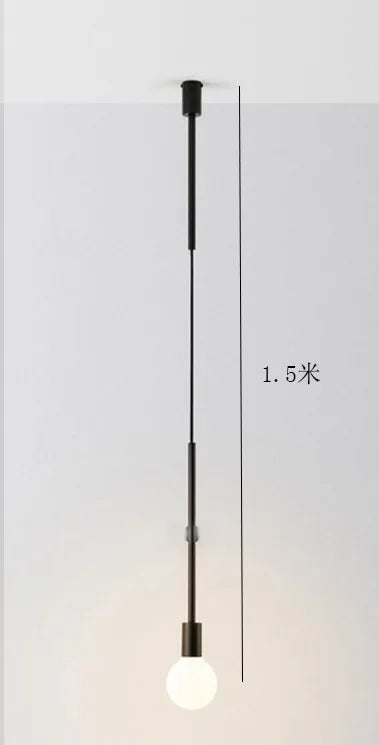 Afralia™ Black Rose Gold Long Tube Chandelier | Nordic Design for Cafe, Bar & Restaurant