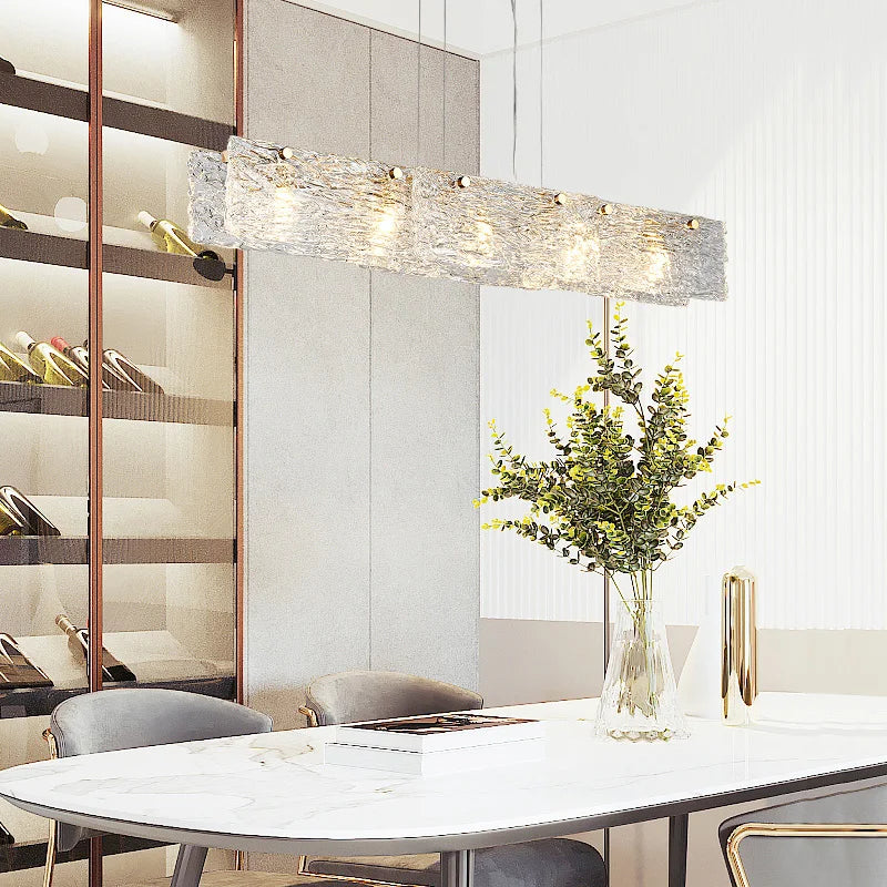 Afralia™ Glass Chandelier: Modern Minimalist Luxury Lighting for Restaurant, Bar, and Home