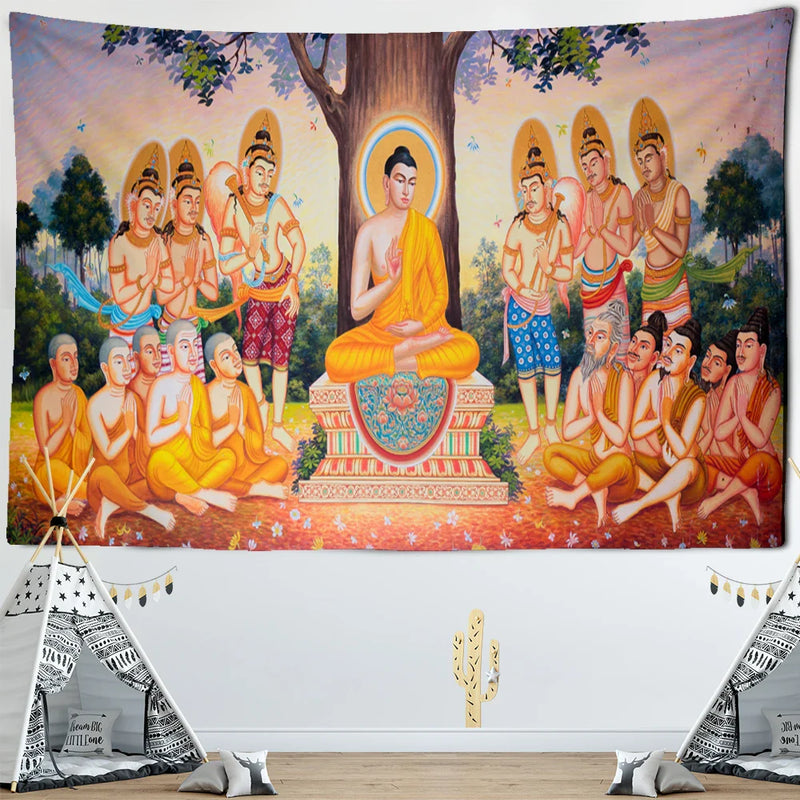 Afralia™ Buddha Tapestry Wall Hanging for Bedroom Decor & Meditation Room