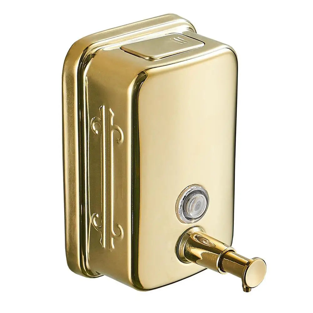 Afralia™ Stainless Steel Wall-Mounted Soap Dispenser in Gold