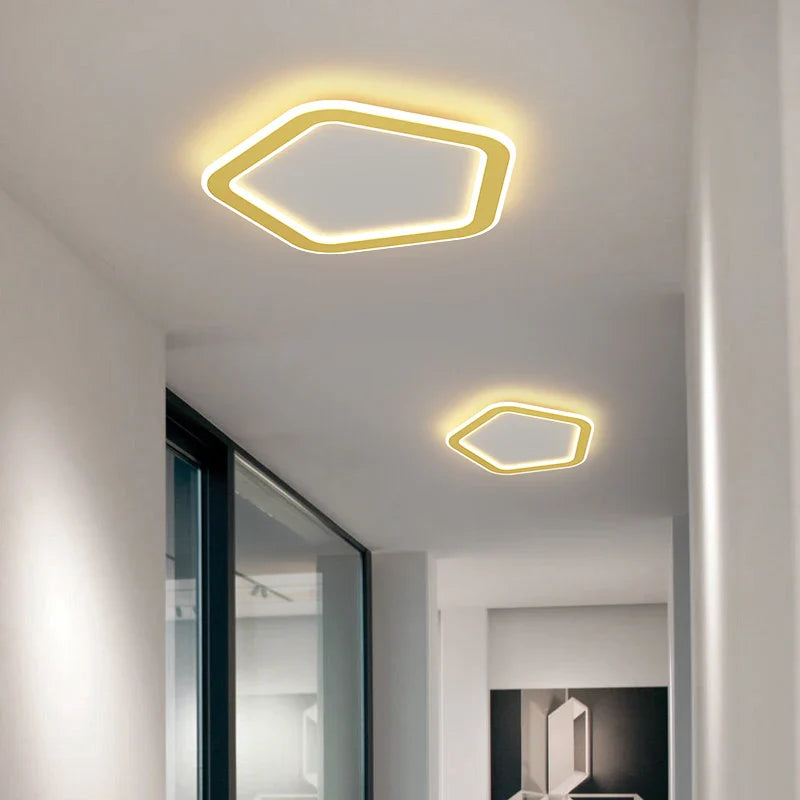 Afralia™ Nordic LED Round Aisle Ceiling Lamp for Home Kitchen, 25cm Square Creative Lights