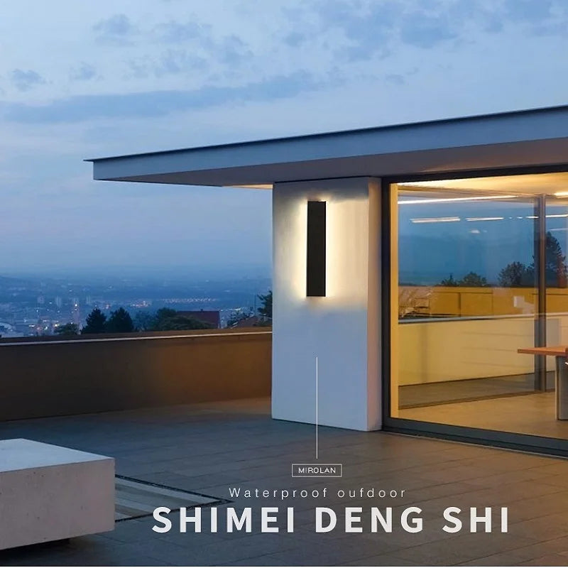 Afralia™ Stainless Steel Outdoor Wall Lamp with Remote Control, IP65, Adjustable Lighting